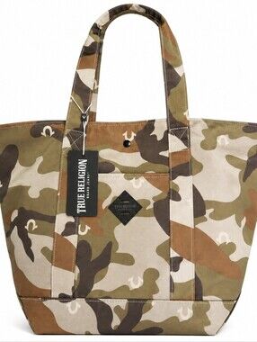 TRUE RELIGION Dribble Tote bag Camo Print